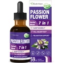 Passion Flower Liquid Drops for Sleep Support, formule à base de plantes naturelles avec extrait de camomille de racine valériane Soutien Sommeil sain et détente. Supplément à haute biodisponibilité.2oz