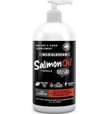 Huile de saumon sauvage d'Alaska pour chiens et chats - Omega 3 Huile de poisson avec du Pollock et du saumon pour la peau sensible et la santé du manteau. EPA & DHA Ease Démangeaisons, soutient la santé articulaire, immunitaire et cardiaque (32oz)