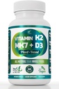 Vegan Vitamin K2+D3 | 440 mcg All-Trans MK-7 440mcg from Peas + 1000IU Vitamin D3 from Chlorella + MCT Coconut Oil for max Absorption | 90 Capsules, 100% Vegan, Non-GMO