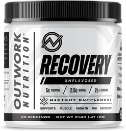 Outwork Nutrition post-entraînement Recovery Poudre - Creatine monohydratée, KSM-66 Ashwagandha & Tart Cherry - Rapids Recovery, Soulagement - Poudre de créatine pour les hommes et les femmes, Sans aromatisation, 240 Gr