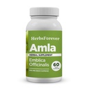 Herbsforever Amla (Indian Gooseberry) - Powder Per Serving|NaturalVitaminC, Antioxidant Immunity,Digestion,Hair | Concentrate 45%|60Veg Capsules|950mg