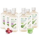 AloeCure Bio Aloe Vera Juice - 8 flacons d'échantillons - Raisin et arômes naturels, 8x500ml