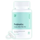 Bettervits Probiotics for Women & Men – 75 Billion CFU | Digestive Health and Gut Support Prebiotic | 14 Clinically Studied Strains with Vitamin B12, Lactobacillus and Inulin Fiber | 30 Capsules