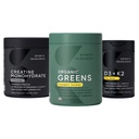 Sportforschung® Organic Ananas Kokosnussgrün, Kreatin Monohydrat & Vitamin D3 5000iu + Vitamin K2 100mg