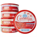 Cannadips - Cerveau Fuel Variety Pack - Nootropic Caffeine Pouches - 50mg Lion's Mane, 100mg Caféine, 50mg L-Theanine, Pas de sucre - L'énergie propre Brain Fuel pour la performance cognitive, Fabriqué aux États-Unis (5-PACK)