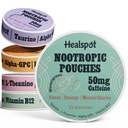 Nootropische Koffeinbeutel, Energiebeutel mit 50 mg Koffein | Taurin | Vitamin B12 | Alpha-GPC | L-Theanin, Fokus und Energieergänzungen Sortenpackungen 5 Aromen