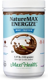 NatureMax EnergizeTM Protéines de lactosérum Poudre- Soutien énergétique Remplacement des repas - 20g Protéines par portion - Saveur de chocolat naturel - Vitamine laitière casher - 1,17lb