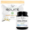 Festin musculaire Creatine Monohydratée et herbe-Feed Whey Isolate Bundle – 2lb Creatine + 5lb Vanilla Whey Isolate – Clean Muscle Growth & Recovery Support