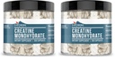 Éléments terriens Créatine monohydraté 200 capsules, pures et non diluées, sans additifs (paquet de 2)