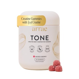 Arrae Tone Gummies – Monohydrate de créatine pour les femmes – Soutien Muscle maigre, force et rétablissement – Mélange d'arôme de baie – 60 comte