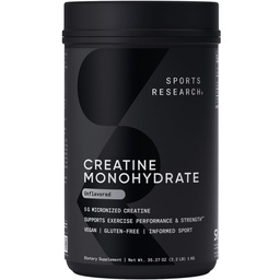 Recherche sportive Monohydrate de créatine - gain de muscle maigre, améliorer la performance et la force et soutenir la récupération d'entraînement - 5 g de créatine micronisée - 35,27 oz