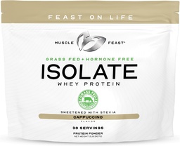 Pâture sans hormones naturelle élevée, poudre de protéines isolantes de lactosérum pour les hommes et les femmes, protéine isolante propre, sans gluten, délicate - Cappuccino, 2lb