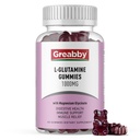 L Glutamine 1000mg Gommies - Relief musculaire et soutien immunitaire, supplément acide amino avec glycinate de magnésium, végétalien et non-OGM, sans gluten (compte 60)