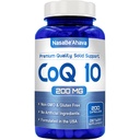 CoQ10 200mg Capsules de Coenzyme Vegan Friendly Q10 200mg de supplément Ubiquinone d'absorption facile pour le cœur de peau et le soutien énergétique.