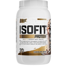 Nutrex Research IsoFit Chocolate Whey Isolate Protein Powder 100% Whey Protein Isolate | Muscle Recovery, Naturally High EAAs | Fast Absorbing, Easy Digestion | (Chocolate Shake 2lbs 30 Servings)