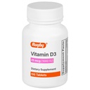 Rugby Vitamin D3, 25 mcg (1.000 IU) - Nahrungsergänzung - 100 Tabletten (1 Packung)