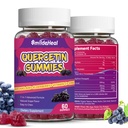 Gommies Quercetin à 2 paquets 1200MG, Gommies Quercetin avec Bromelain, Zinc Vitamine C, Gommy végétalien système immunitaire pour adulte et enfant, 120 Vegan