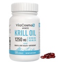 Antarctic Krill Oil, 1250 mg Omega-3 Supplement, Softgels, 120 Count, Marine-Based Non-GMO, Gluten-Free