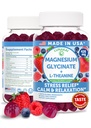 Lunakai USA Magnesium Glycinat Gommies 426mg avec L-Theanine – Calme, sommeil, soulagement du stress pour les adultes et les enfants, non-OGM, végétalien, 60ct