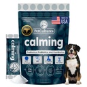 PetCultures Calming Tribiotic Dog Supplement Powder – Supports Stress, L-Tryptophan, L-Theanine, and Gut-Brain Axis Balance - Made in USA (30)