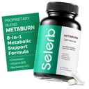 Selerb Metaburn Weight Loss Pills für Damen und Herren - Appetit Suppressant & Fat Burner, Metabolismus unterstützen Gewichtsverlust Ergänzung mit Berberine, Chrom, Grüner Tee & B12-60 Kapseln