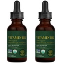 Centre mondial de guérison - Vitamine B12 5000 mcg, gouttes liquides sublinguales organiques (en) 3-en-1 méthylcobalamine, adénosylcobalamine, mélange hydroxo, 1 Fl Oz (2-pack)