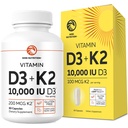 Vitamin D3 K2 5000 IU für Immunsystem, starke Knochen und Zähne Unterstützung | Vit D3 125mcg, Vitamin K2 MK7 100mcg, Calcium 210mg & BioPerine | 3rd-Party getestet, Non-GMO | 60 Kapseln (2 Monate Versorgung)