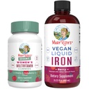 MaryRuth's Multivitamin Gummis für Frauen (Kirche & Raspberry) & Eisen Liquid Supplement (Berry) | Clean Label Project Verified® | USDA Organic, Vegan, Non-GMO | Beauty, Immunität & Gesamtgesundheit
