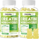 ElevateLife Creatine Monohydrate Gummies 5g for Men Women - Sugar Free Chewable Supplement. 180 Gummies Lemon