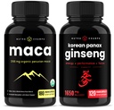 NutraChamps Capsules de racine de Maca et Ginseng Capsules 2 Pack