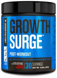 Suspension de croissance de l'usine Jacked Creatine après l'entraînement w/L-Carnitine - Constructeur de muscles quotidien et supplément de récupération avec la créatine monohydratée, bêtaine, L-Carnitine L-Tartrate - 30 portions, punch fruit