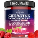 Creatine Monohydrate Gummie 5000mg für Männer & Frauen, Bio reine Kreatin Gummi | Zuckerfrei, Vegan, Non-GMO, Himbeere Flavor, 120 Count