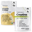 Complément Protein & Creatine Bundle de la vanille biologique + Créatine micronisée pour la récupération et l'énergie