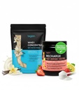 LÉGION Post Workout Recovery Stack – Recharge Creatine Post Workout Drink (Lémonade de Strawberry) + Poudre de protéines de lactosérum (Vanilla) – Soutien de la croissance musculaire, de la force et de la récupération – 30 portions