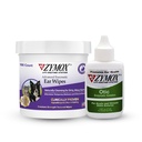 PET KING BRANDS ZYMOX Enzymatic Ear Wipes & Otic Solution Hydrocortisone Gratuit pour les chiens et les chats - Ensemble de produits - pour les oreilles dirty, Waxy, Smelly et Soothe Infections, 100 Wipes de comptage et 1,25oz Bouteille
