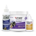 Zymox Enzymatic Ear Wipes, Ear Cleanser, & Otic Plus Ear Solution Hydrocortisone Free pour chiens et chats - Ensemble de produits - pour les oreilles dirty, Waxy, Smelly et pour les infections de l'oreille