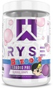 RYSE Charged Pre Workout Poudre - Bazooka Grape - Pré-entraînement quotidien pour les hommes et les femmes avec 390mg de caféine, Beta Alanine et Citrulline pour pompe, focus et énergie - 30 portions