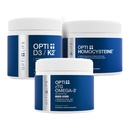 Ensemble de santé cardiaque et vasculaire Opti+ - rTG Omega-3, Homocysteine B-Vitamines & D3 K2 Kit de complément Soutient le bien-être cardiovasculaire et le vieillissement en santé*
