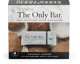 Truvani Plant Based Snack Bars (en anglais seulement) Coconut Casew 4 Pack (en anglais seulement) 5g Protein (en anglais seulement) USDA Organic and Vegan (en anglais seulement) The Only Bar (en anglais seulement)