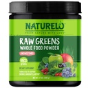 NATURELO Raw Greens Superfood Powder - Non sucré - Boost Energy, Detox, Ameal Health - Spiruline biologique - Blé Herbe - Alimentation entière des fruits et légumes - 480 grammes