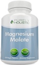 Magnesium Malate 400MG Elemental Mag Per Serving, 4+ Month Supply, Vegan