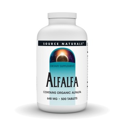 Source Naturals Alfalfa 10 Supplément alimentaire pour grains - 500 Comprimés