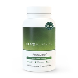 EcoNutgenics PectaClear Detox Supplement for Toxic Metal Cleanse – Elimine naturellement et en toute sécurité les toxines pour Gut, Foie et Rein Detox & Réparation – Aide avec l'énergie, le poids, le bilan hormonal – 60 Capsules