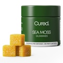 Cured Sea Moss Gummies | Made in America w/Raw Sea Moss, Bladderwrack, & Burdock Root | Potent Seamoss Gummies for Immune, Gut, & Skin Health | 3X Stronger Than Gel | 30 Day Supply