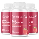 Celebrate Vitamins Multi-Complete Chewables, 45mg Iron – Daily Bariatric Multivitamin for Sleeve Gastrectomy and Gastric Bypass Surgery Patients – Essential Vitamins & Minerals - Berry (180 Tablets)