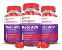 (3 Pack) Keto Glow Keto ACV Gummies Advanced Formula 1000MG Ketoglow Keto Gummies Apple Cider Vinegar Formulated with Pomegranate Beet Juice Powder B12 Vegan Non GMO 180 Gummys