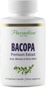 Extrait de Bacopa, végétalien, non-OGM, sans gluten, 60 capsules