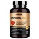 ZEBORA Ubiquinol CoQ10 200mg Softgels, 4-en-1 puissant antioxydant pour la santé cardiaque et vasculaire, essentiel pour la production d'énergie, forme active d'absorption maximale de CoQ10, 120 Softgels