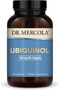 Dr Mercola Ubiquinol - Soutienne l'énergie, la santé cellulaire et la santé cardiaque - 100 mg d'Ubiquinol - Formule d'absorption élevée - Non-OGM, sans gluten et sans soja - 90 capsules (90 portions)