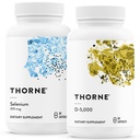 THORNE - Ensemble antioxydant et bien-être - Sélénium et vitamine D-5000 - Soutient la santé thyroïde et la fonction immunitaire - 60 portions